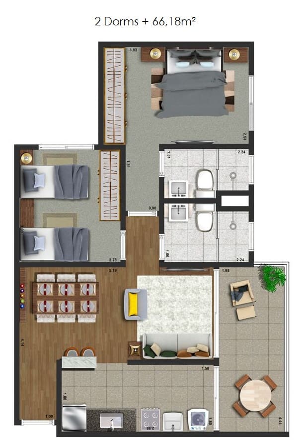Amariles-Planta 2D+66m